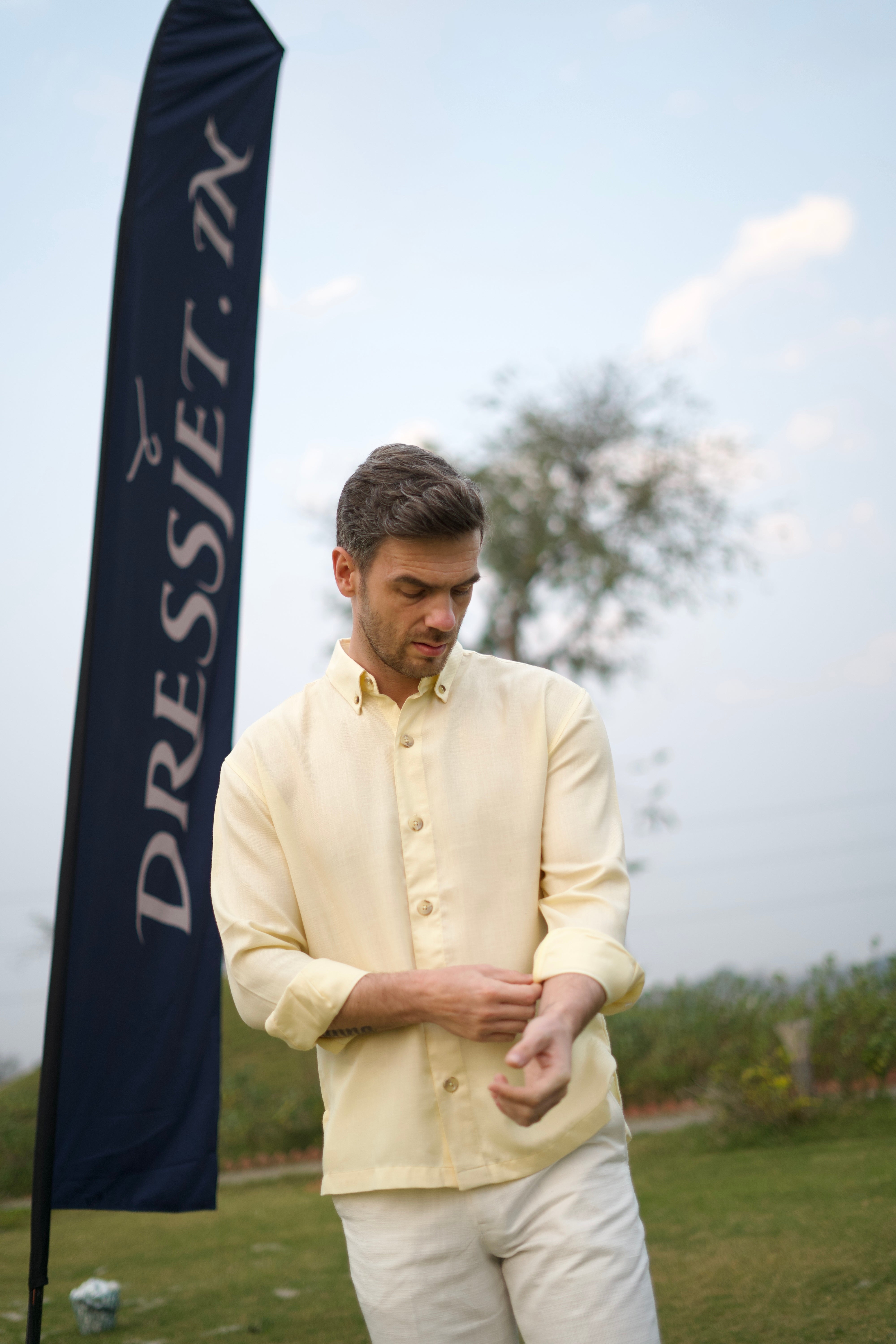 The Lemon Casablanca Style 5 Button Shirt