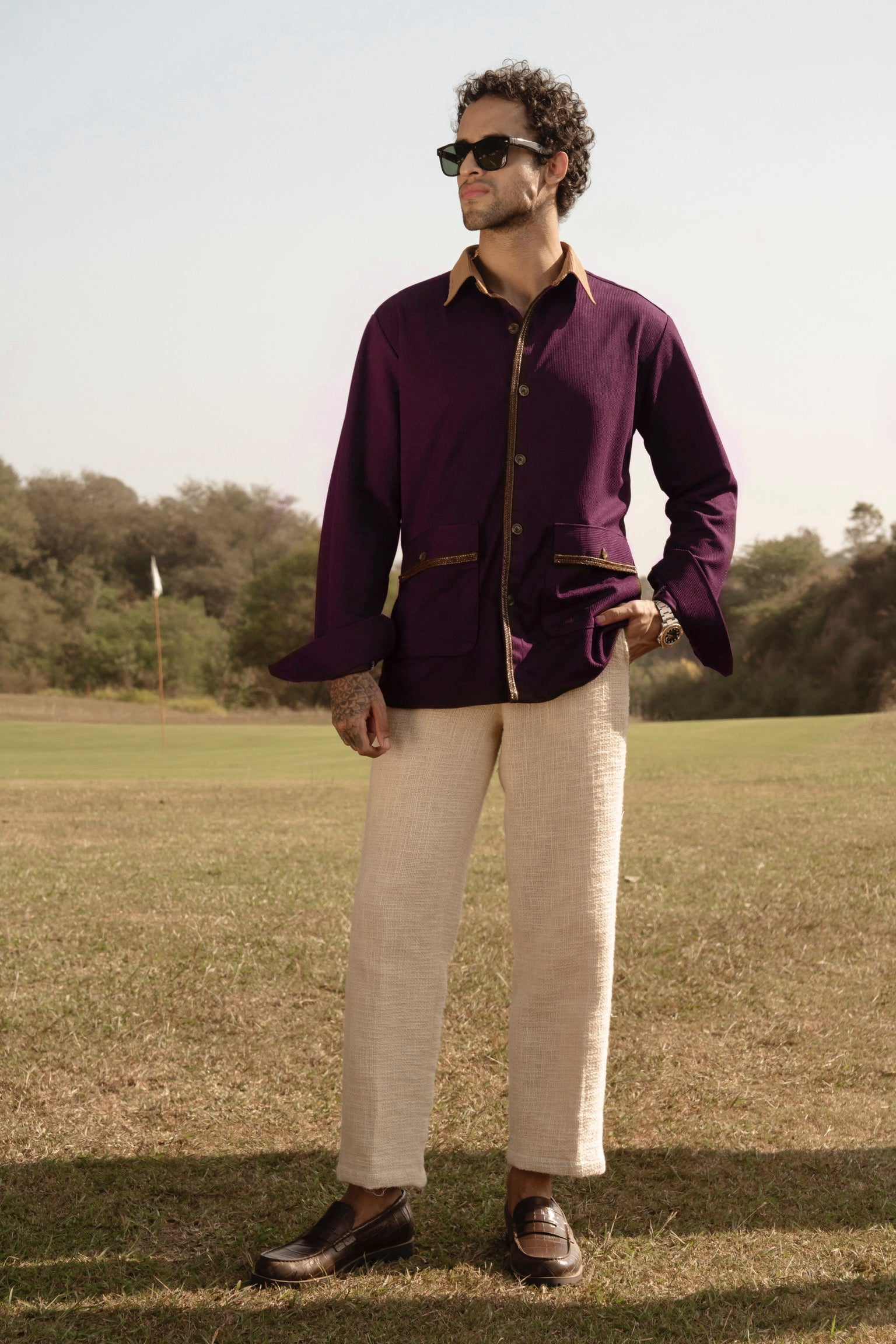 The Bronzeleaf Plum Shirt