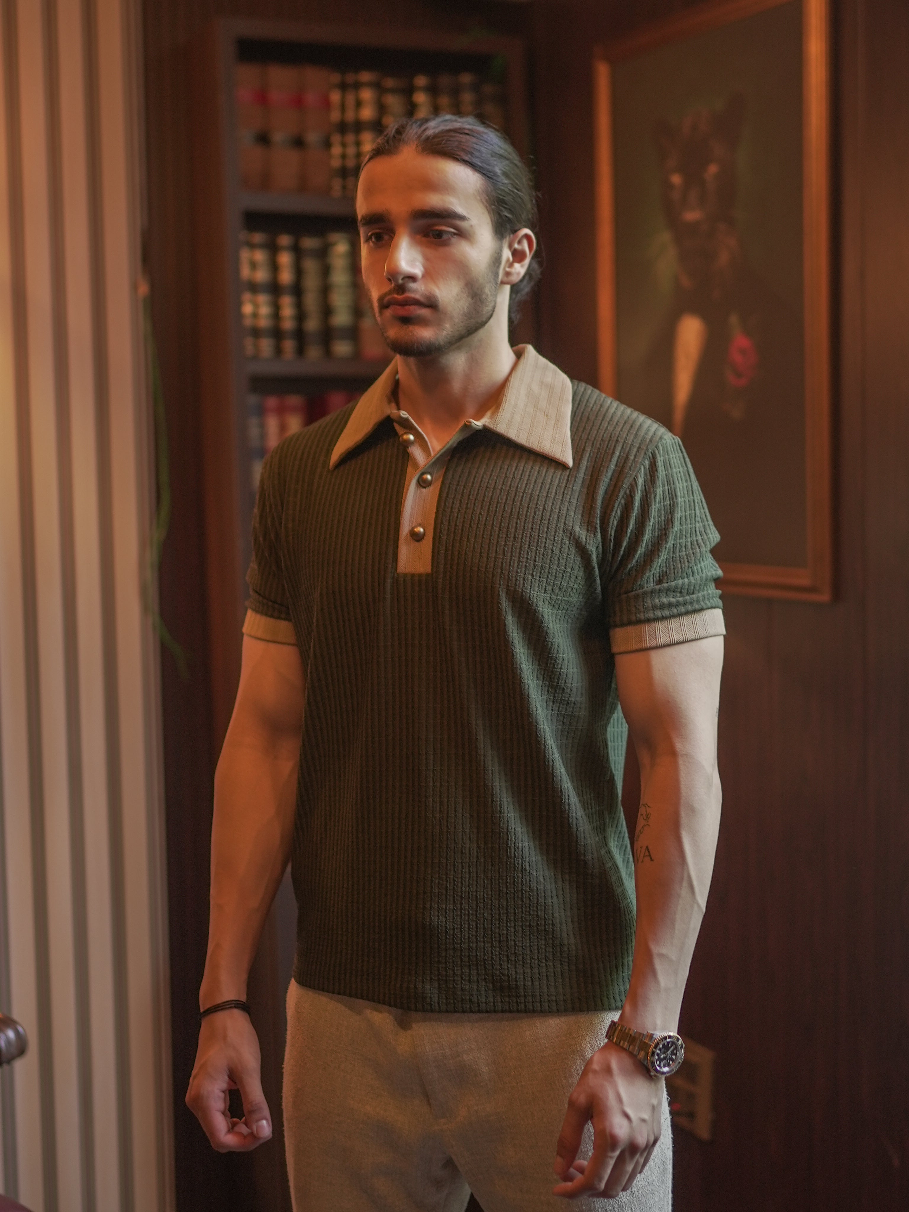 The Brassline Olive Tropical Polo
