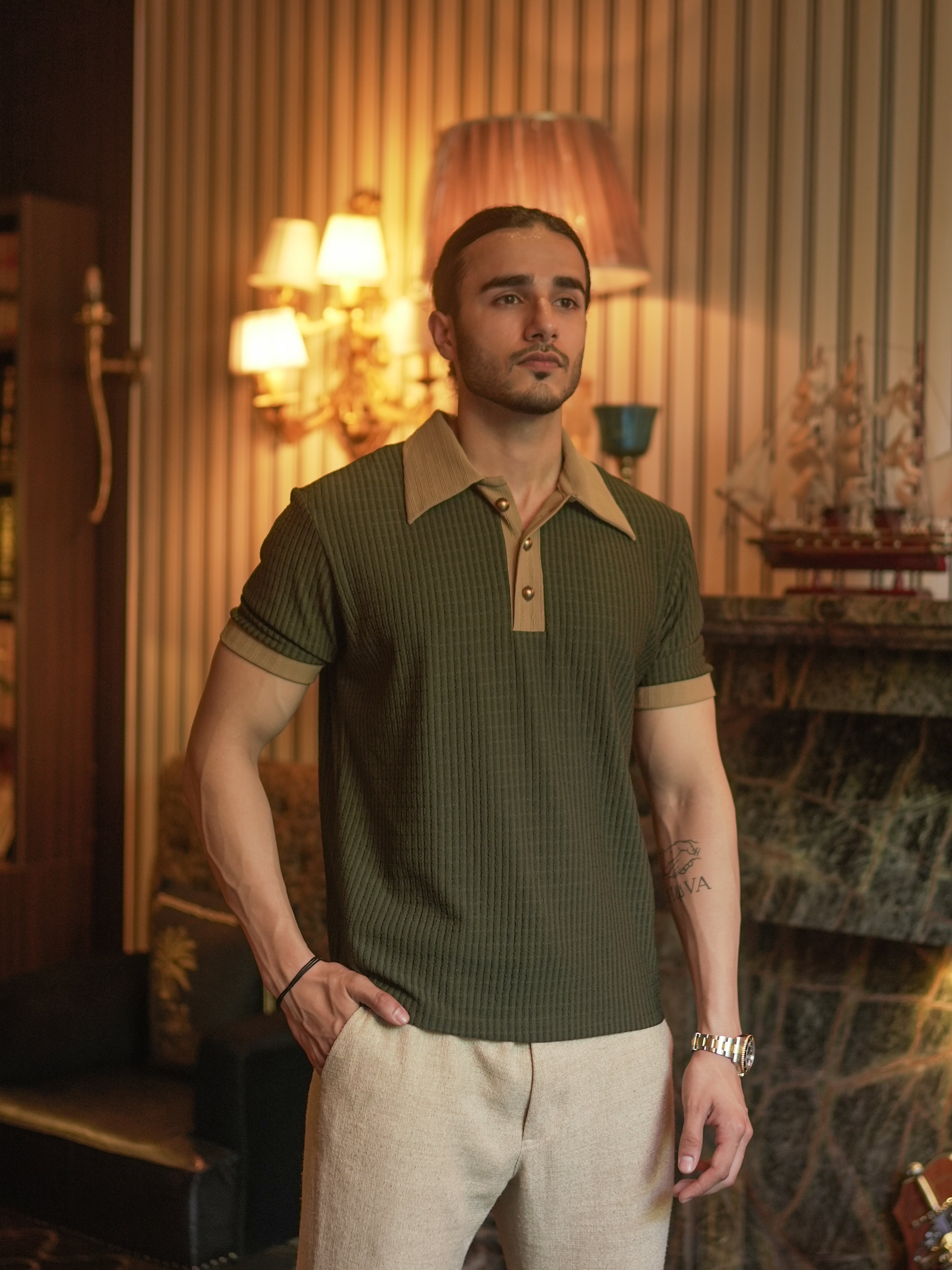 The Brassline Olive Tropical Polo