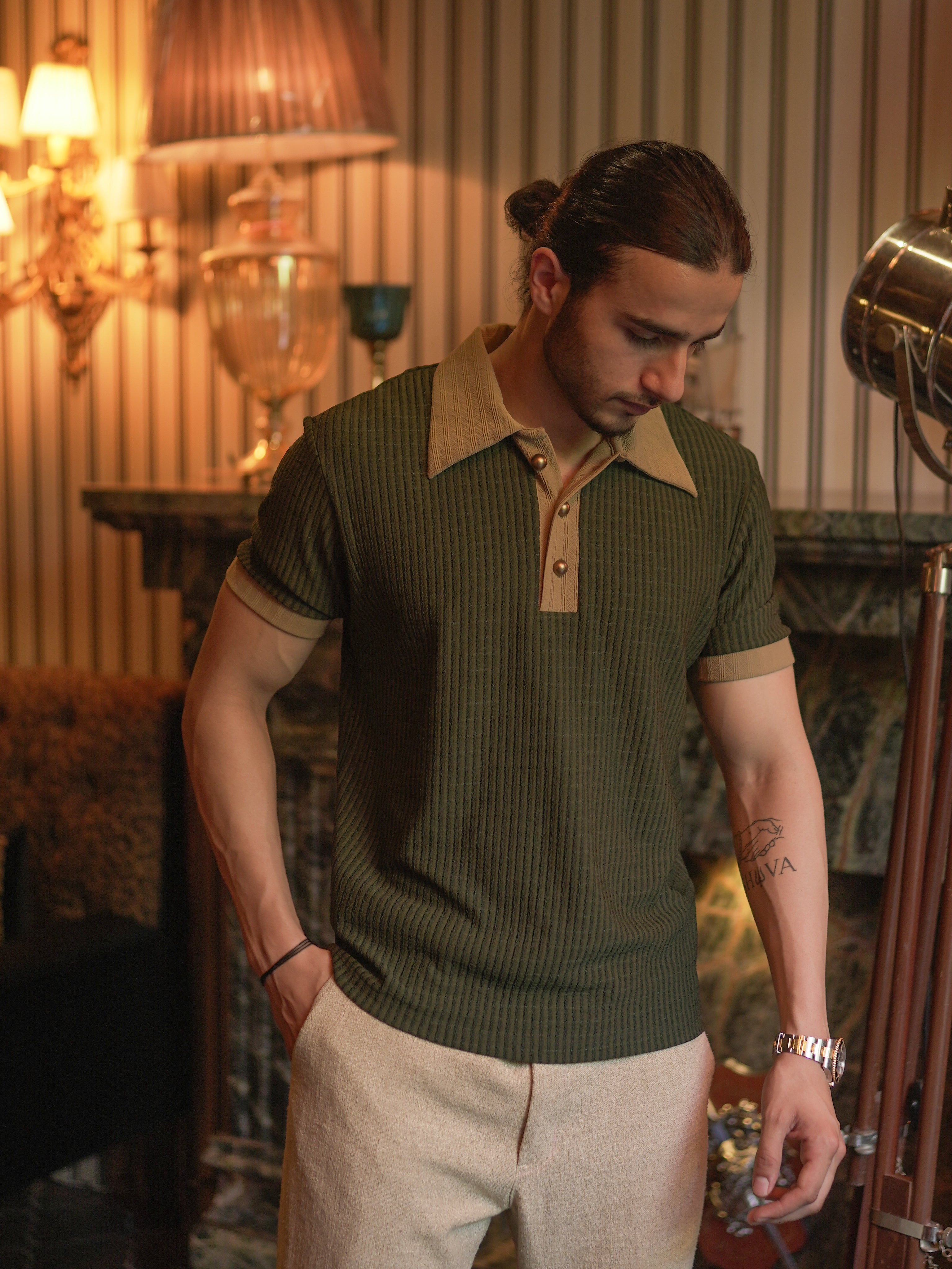 The Brassline Olive Tropical Polo