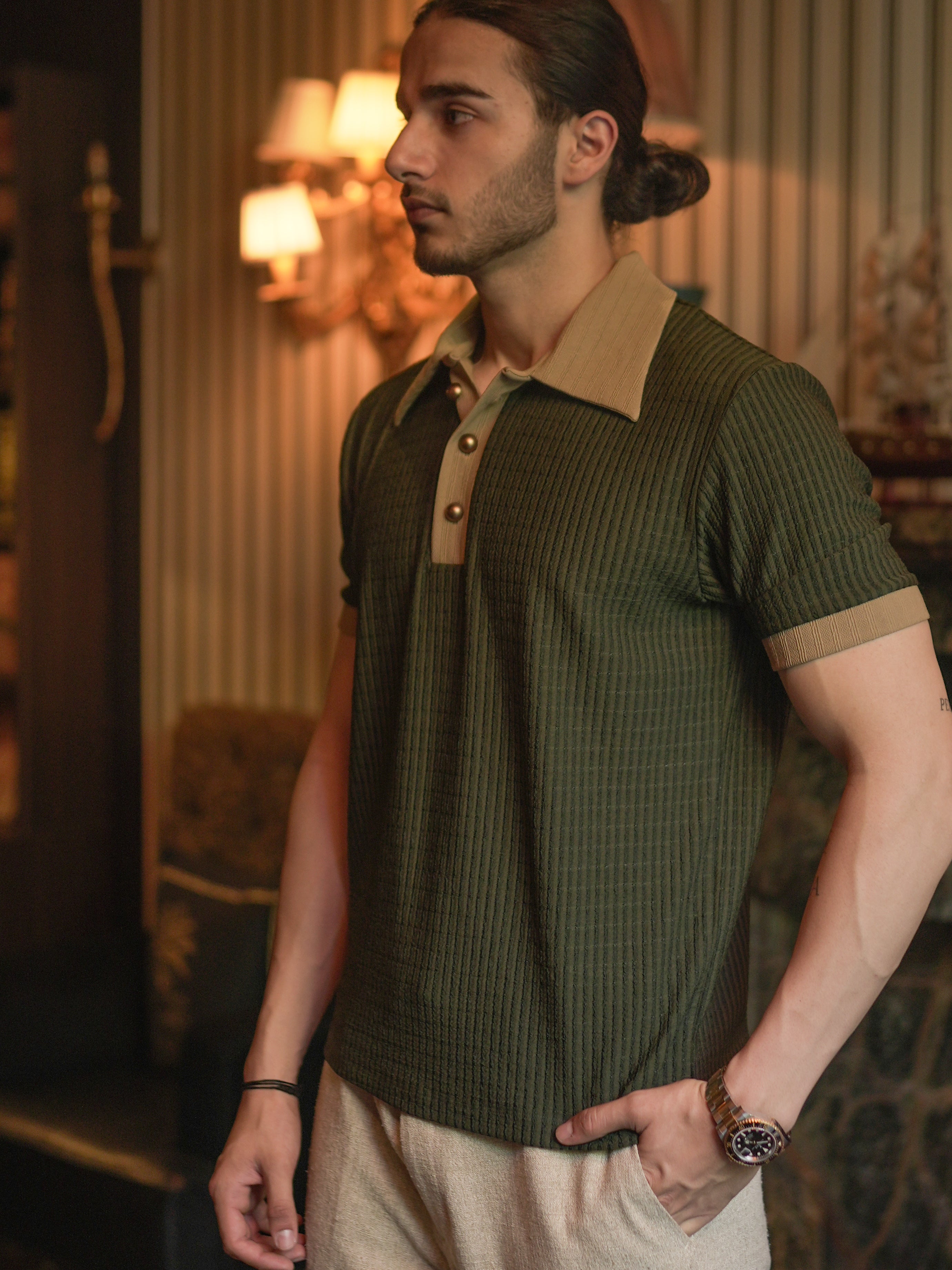 The Brassline Olive Tropical Polo