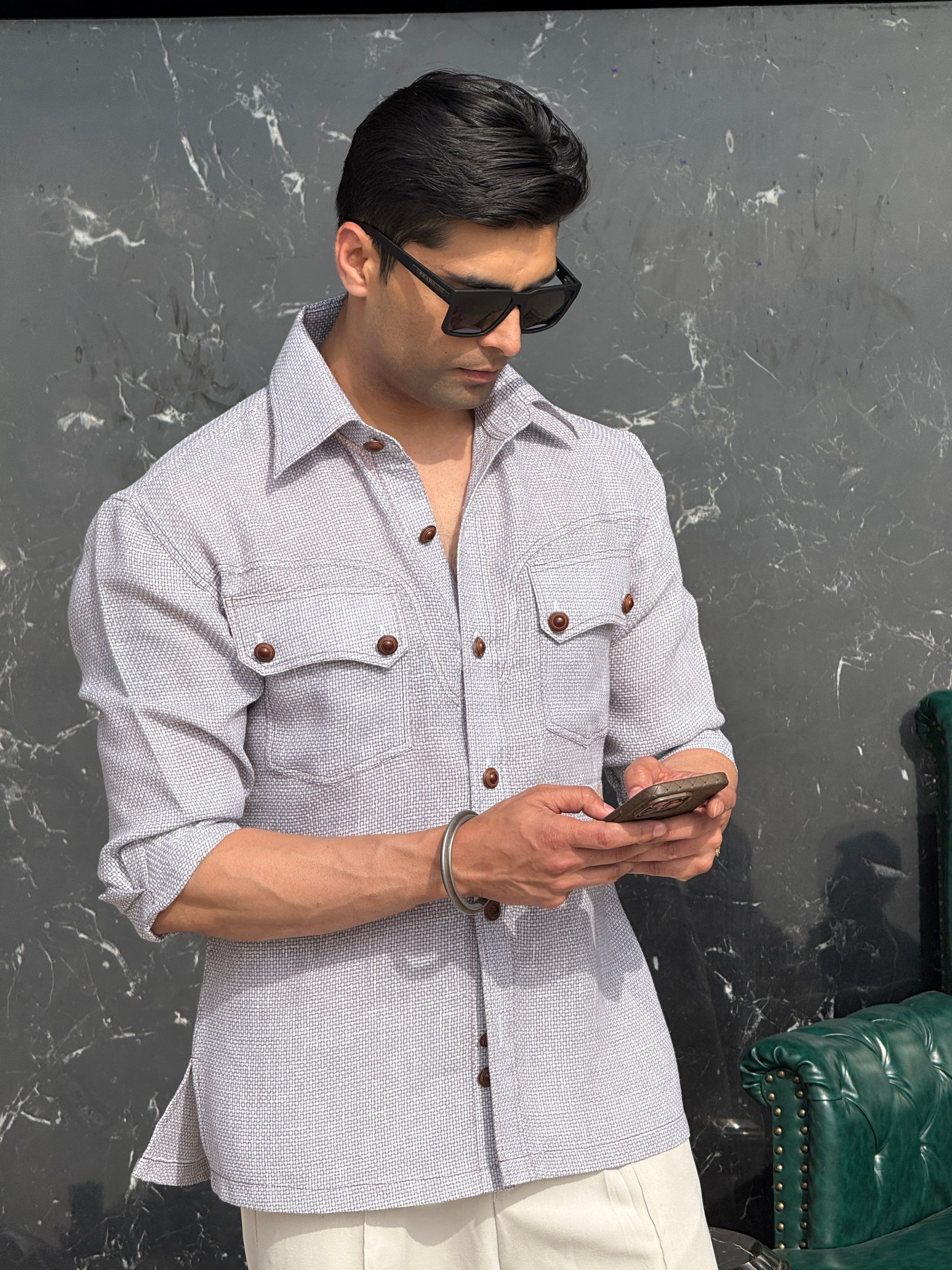 The Halston Blue Shirt