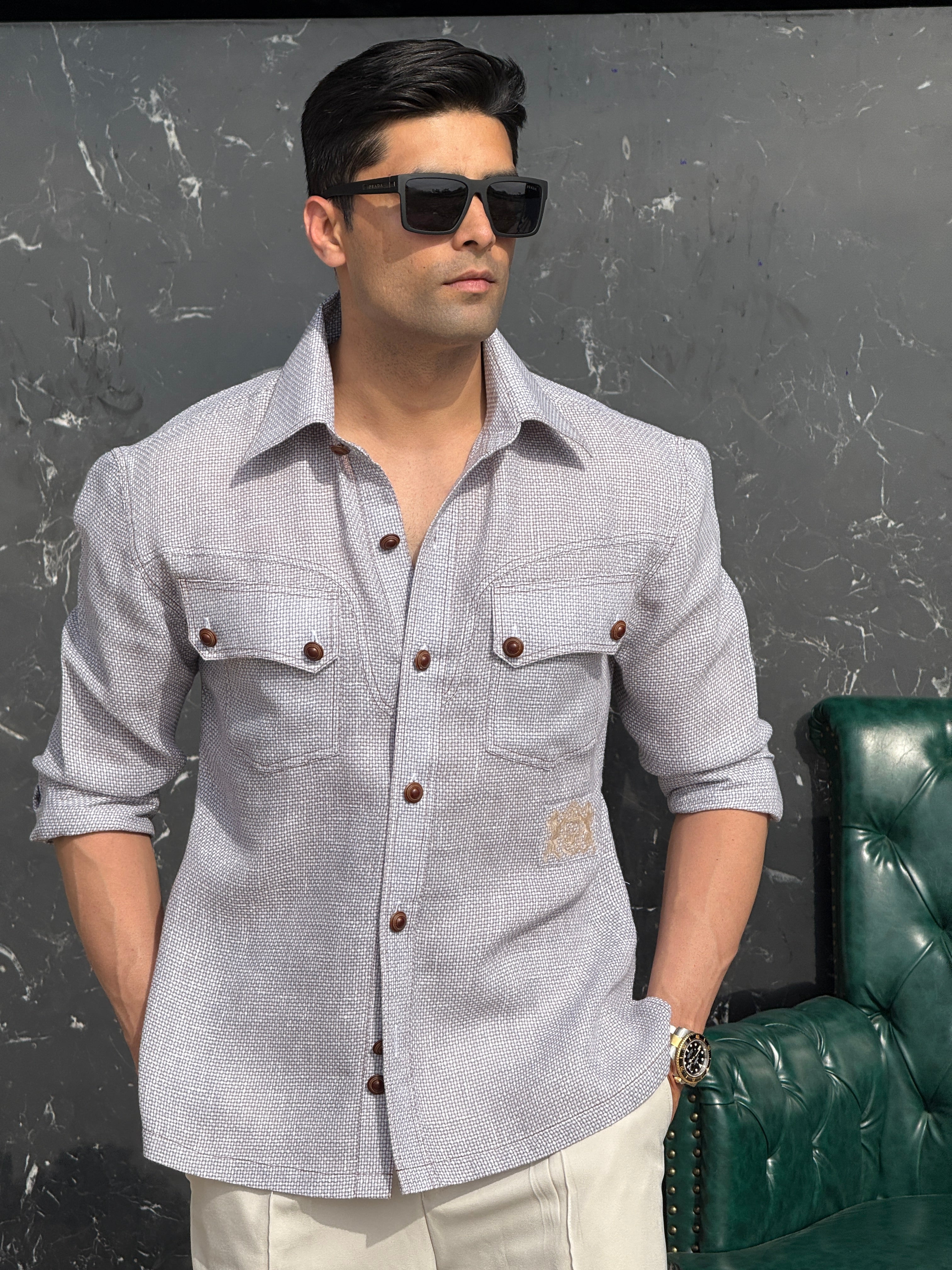 The Halston Blue Shirt
